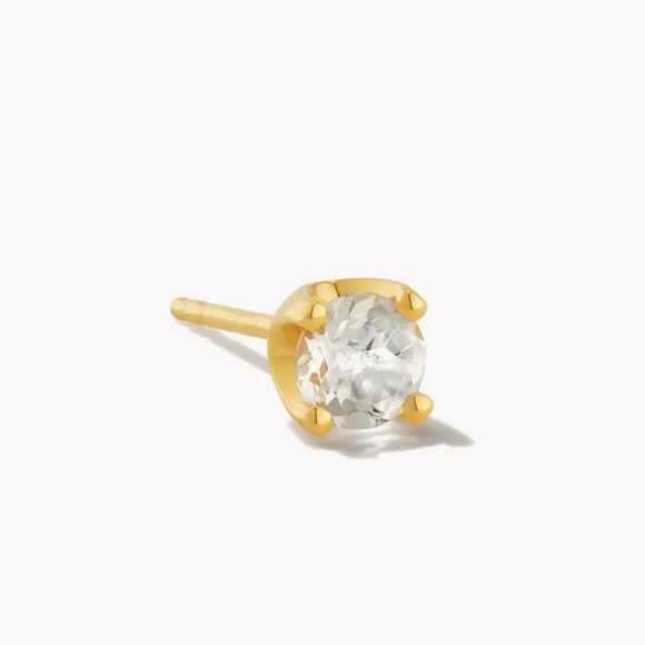 Kendra Scott Jewelry - Kendra Scott Topaz 18k Gold Vermeil Single Stud Earring in White Topaz